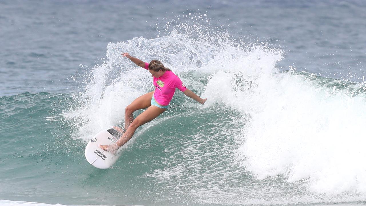 Usher Cup Finals at Snapper Rocks Winner Macy Callaghan. 30 January 2022 Coolangatta Picture by Richard Gosling