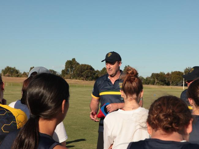 Chris Grant coaching a VAFA club.