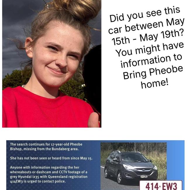 The poster Pheobe's mum asked the public to share.