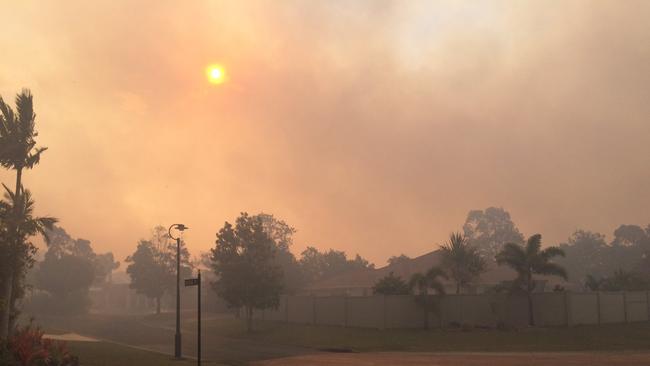 Smoke over Noosa today.