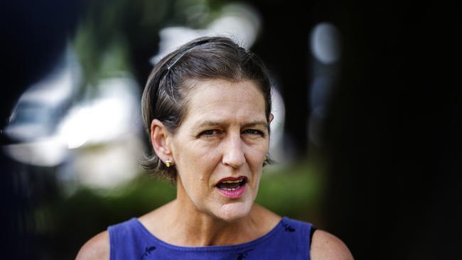 Tasmanian Greens Leader Cassie O'Connor on Parliament Lawns, Hobart. Picture: Chris Kidd