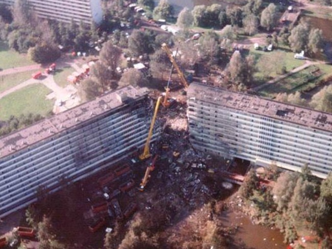 Damage caused by the El Al plane crash in Amsterdam. Picture: Wikipedia