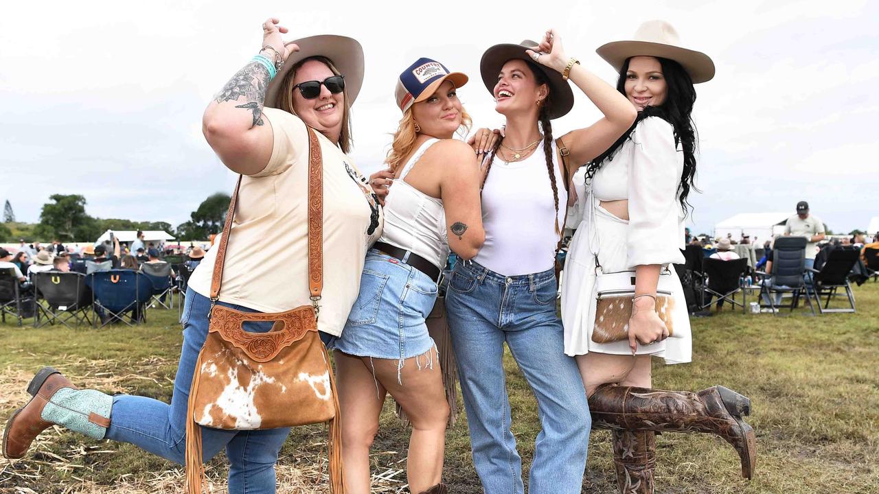 Sharni Wigg, Kyran Close, Jess Holward and Harlee Taylor Lighthouse Country Music Festival, Burnett Heads. Picture: Patrick Woods.