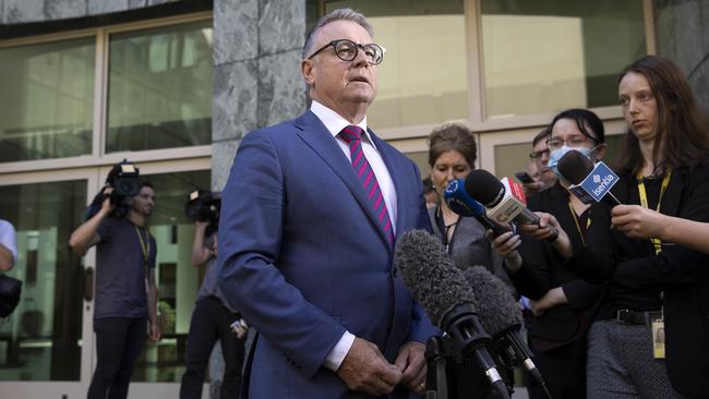 Joel Fitzgibbon at Parliament House in Canberra on Tuesday after his resignation from Labor’s front bench. Picture: Gary Ramage