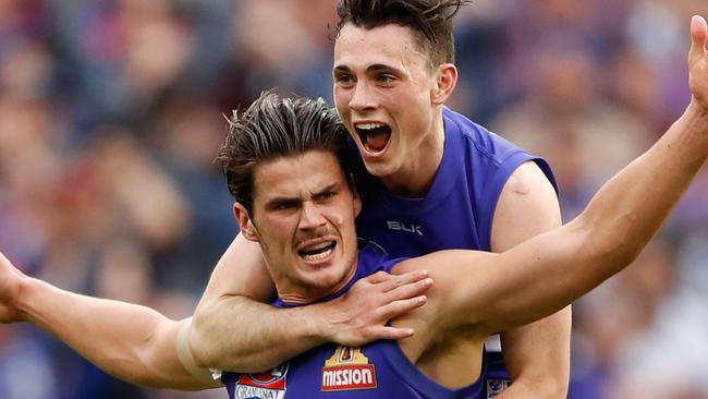 Tom Boyd celebrates his match winning goal. Picture: Getty Images