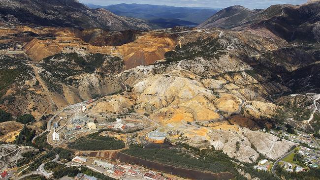 The Mt Lyell copper mine in Queenstown.