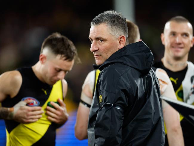 Adem Yze after the loss to the Kangaroos. Picture: Dylan Burns/AFL Photos