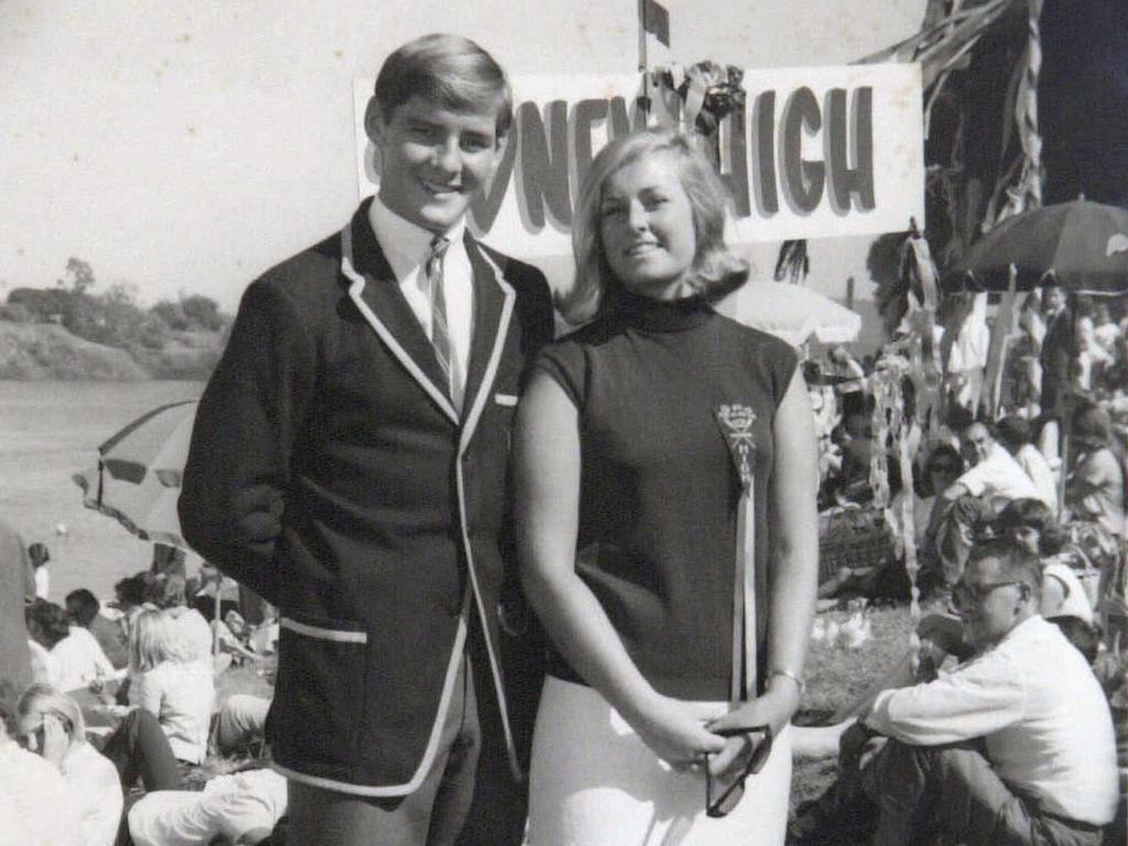 Chris Dawson and Lynette Simms are pictured together at a GPS regatta in 1966. Picture: Supplied