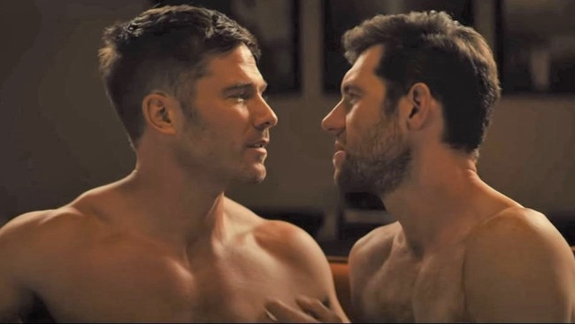 McFarlane (left) and Eichner in one of the film’s racy sex scenes.