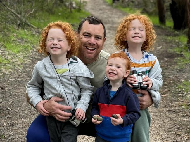 Graham Whitfield with his kids nsw real estate