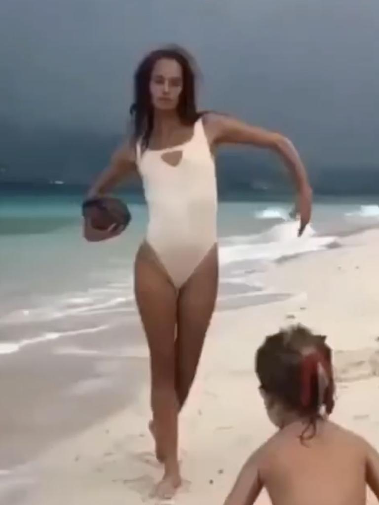 Anastasia Young posted a video of her doing an interpretative dance on the beach. Picture: Instagram/Anastasia Young