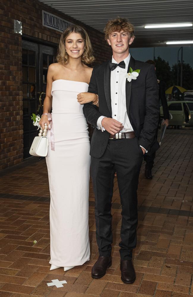 Danni Griffin partners Henry Marsden to the Toowoomba Grammar School formal at Rumours International, Wednesday, November 13, 2024. Picture: Kevin Farmer