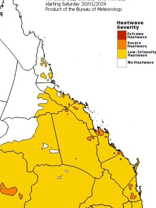 Heatwave spreads over southeast Queensland. Picture: BoM