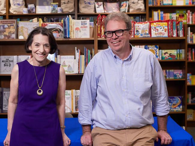 Author and Illustrator Andrew Joyner and publisher Cathy Goldsmith at the book launch for "Dr Seuss's Horse Museum", Books of Wonder New York