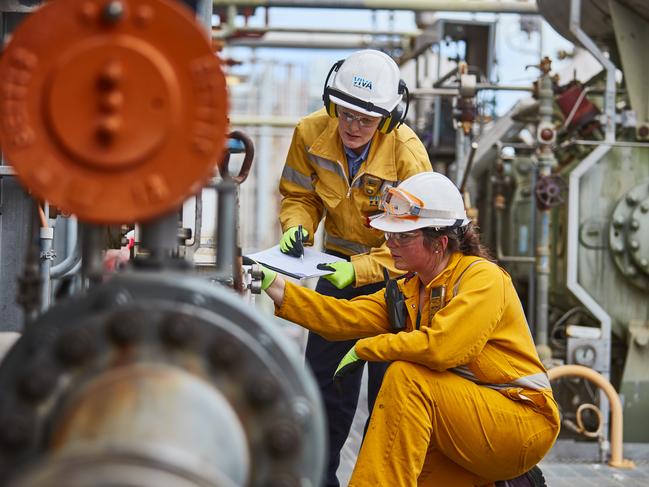 workers at the Viva refinery in Geelong