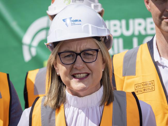 MELBOURNE, AUSTRALIA - NewsWire November 28th, 2022: The Victorian Minister for the Suburban Rail Loop, Jacinta Allan inspects early works of the Suburban rail loop in Clayton this morning.Picture: NCA NewsWire / Wayne Taylor