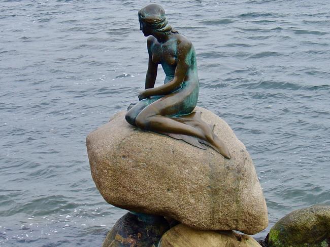 The Little Mermaid statue is often shown against a calm ocean background. Picture: istock