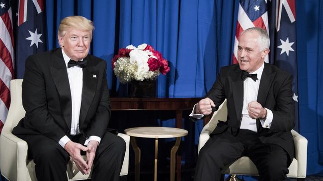 US President Donald Trump and Australian Prime Minister Malcolm Turnbull.