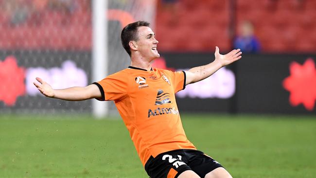 Dylan Wenzel-Halls’ A-League success is inspiring his good mate Andy Pengelly. Picture: Bradley Kanaris/Getty Images