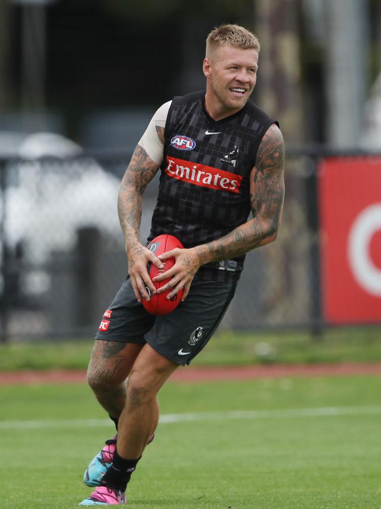 Jordan De Goey is recovering from off-season shoulder surgery. Picture: David Crosling