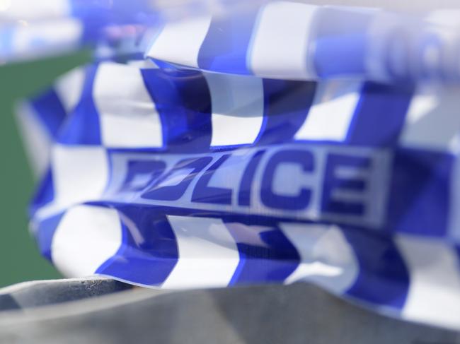 Police tape stock in Melbourne, Thursday, Mar. 2, 2017. (AAP Image/Tracey Nearmy) NO ARCHIVING