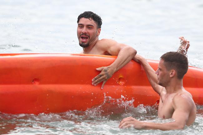 GOLD COAST, AUSTRALIA - JANUARY 23: Izak Rankine during a Gold Coast Suns AFL training session at Palm Beach Parklands on January 23, 2020 in Gold Coast, Australia. (Photo by Chris Hyde/Getty Images)