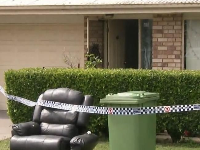 The scene where an elderly woman was stabbed. Pic: Channel 9