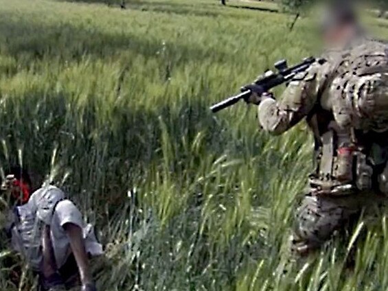 Screengrab from a video which shows an Australian SAS soldier shooting and killing an unarmed man at close range in Afghanistan. Source: FourCorners