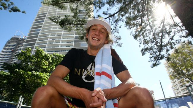 A young Ali day preparing for the Australian Surf Lifesaving Championships at Kurrawa.