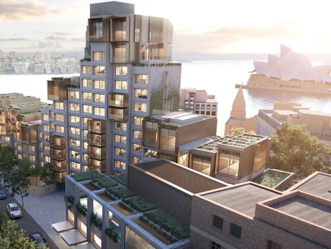 An artist's impression of the penthouse atop the redeveloped Sirius building in The Rocks, which sold for $35m. Picture: Supplied