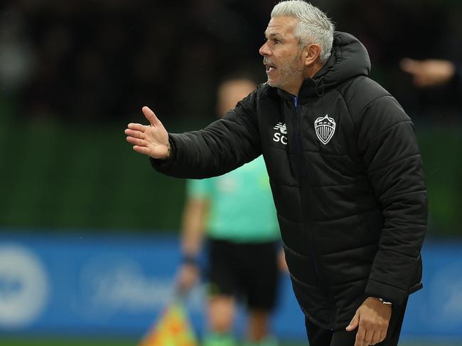 Auckland FC coach Steve Corica wants his side to ‘finish the job’ against Melbourne Victory. Picture: Robert Cianflone/Getty Images
