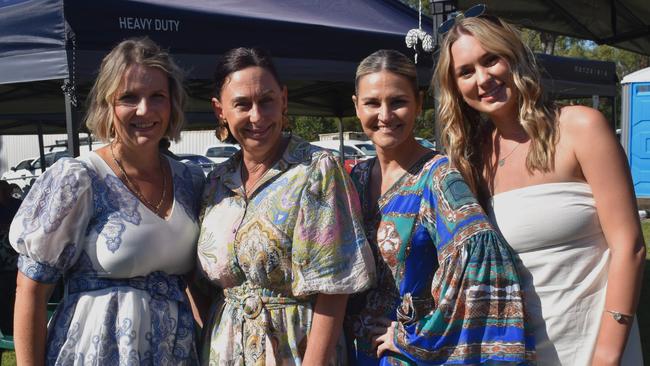 Lisa Muscat, Denise Weise, Jolene Jackson and Logan Weise at the Yeppoon race day at Keppel Park racecourse on April 26, 2025.
