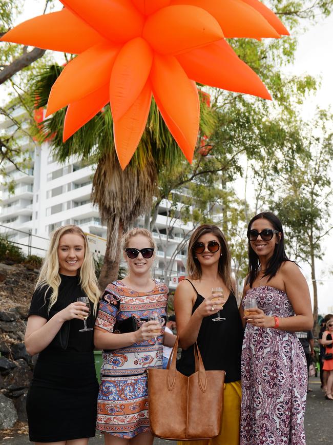 Kelsey George, Kellie Bell, Jaimee Schamburg and Jordein Alvoen at Capricorn Food and Wine Festival. Photo Allan Reinikka / The Morning Bulletin