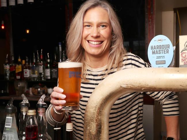 Kristie Johnston behind the bar.  Maypole Hotel in New Town with new owners including Independent member for Clark Kristie Johnston.  Picture: Nikki Davis-Jones