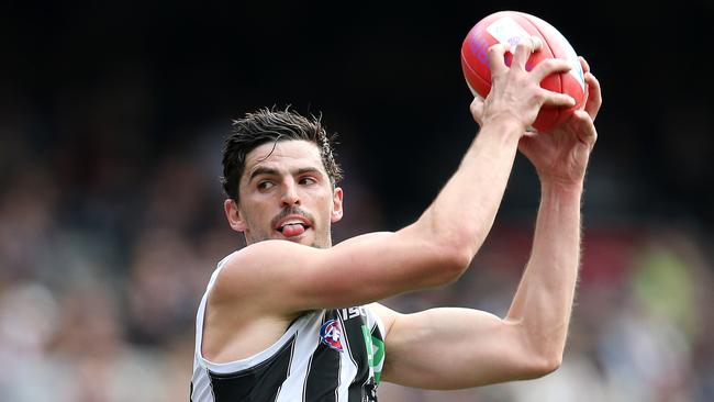 Collingwood captain Scott Pendlebury can steer the Magpies to a flag with the return of some guns from injury. Picture: Michael Klein