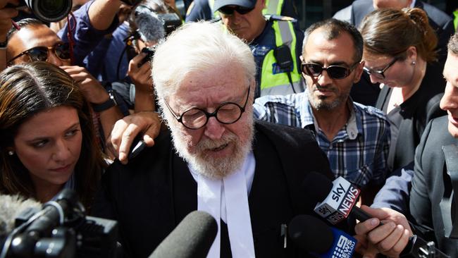 Robert Richter, QC, has apologised for describing George Pell’s crimes as “no more than a plain vanilla sexual penetration case”. Picture: AAP/Erik Anderson