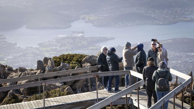 Pinnacle lookout kunanyi/ Mount Wellington. Picture: Chris Kidd