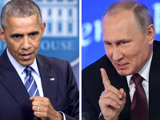US President Barack Obama has issued tough new sanctions on Vladimir Putin’s country. Picture: AFP