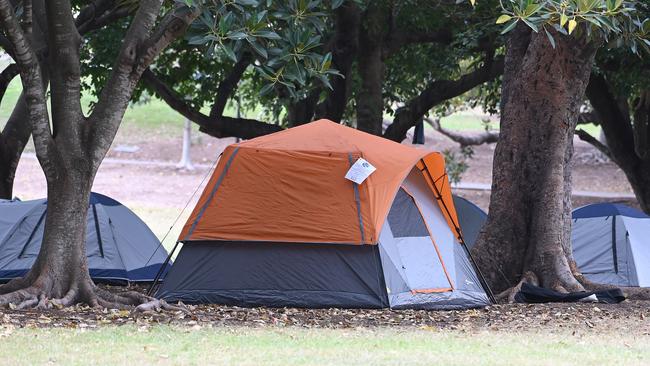 A tent city in Brisbane. Picture: NewsWire / John Gass