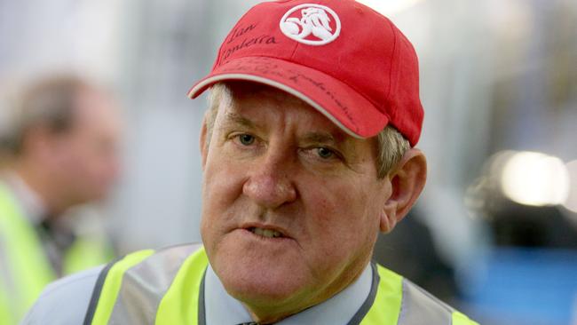 Then Federal Industries Minister Ian Macfarlane visiting the Holden factory in Elizabeth, South Australia, in 2013. Picture: Supplied.