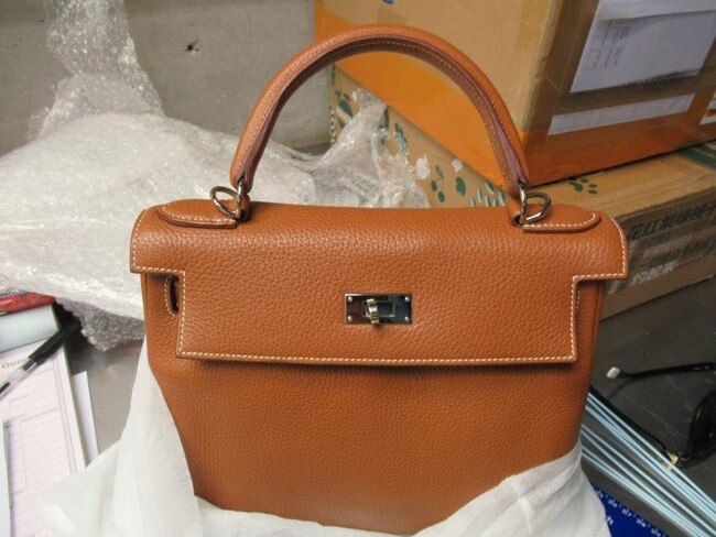 A high-end handbag shipped by third party money launderers. Picture: Australian Border Force