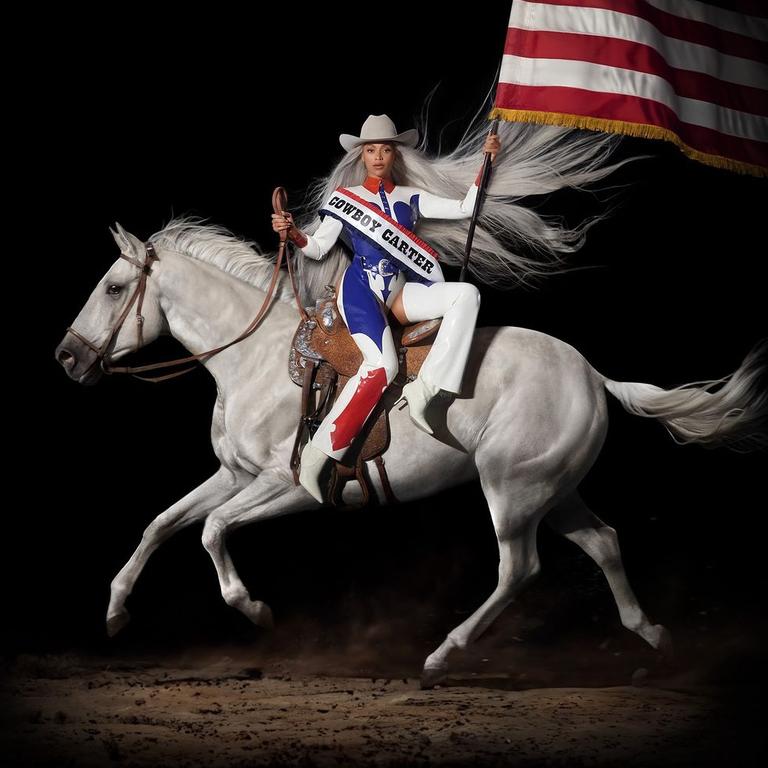 Beyoncé launched the art for her upcoming album this week, which will be released on Good Friday and is entitled Cowboy Carter. Picture: Beyoncé/Instagram
