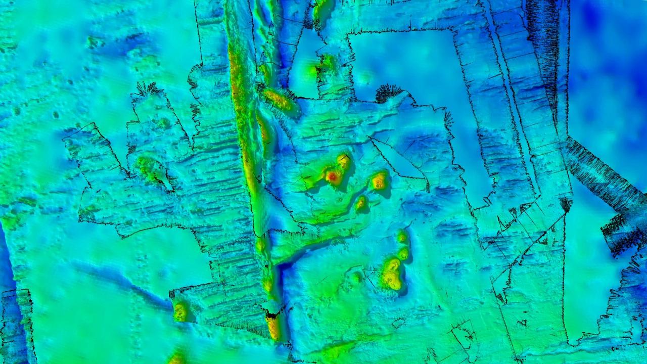 CSIRO FOCUS Voyage survey area with newly mapped sea floor features. Picture: Supplied