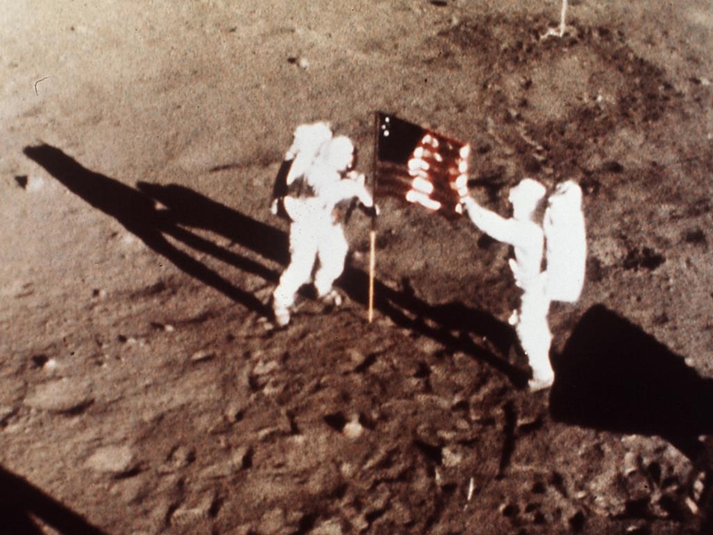 Neil Armstrong and Buzz Aldrin on the moon. Picture: NASA