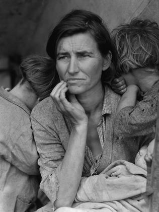 Dorothea Lange’s Migrant Mother portrait, taken in 1936, humanised the cost of the Great Depression. Picture: Dorothea Lange