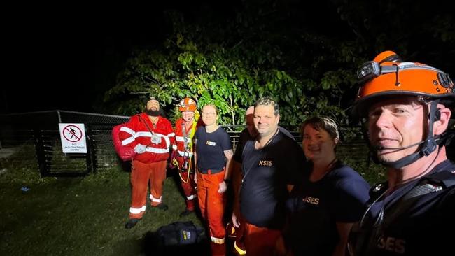 Northern Territory Emergency Services, with police and paramedics, rescued a man who fell from a cliff in Darwin's CBD on Monday morning, May 5, 2025. Picture: NTES / Facebook