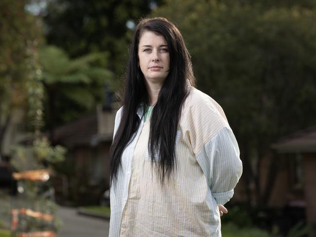 Jesica Mills at her home in Lisarow on the NSW central coast. Picture: Liam Mendes