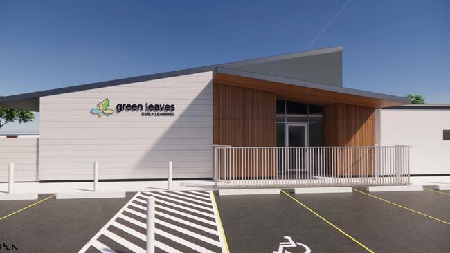 An artist impression of the proposed childcare centre to be operated by Green Leaves Early Learning at Main North Rd, Enfield. Picture: Brown Falconer