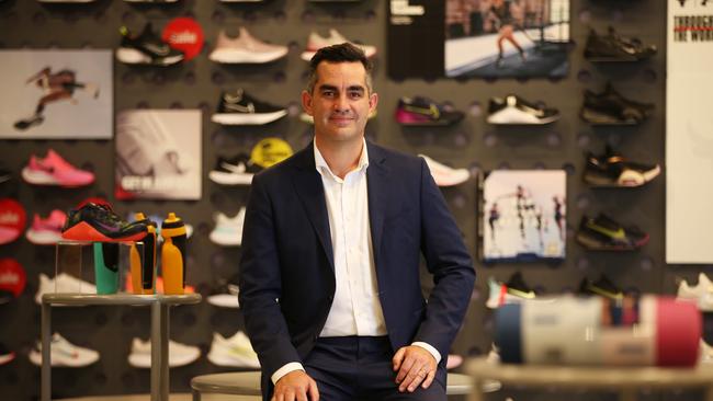 Super Retail CEO Anthony Heraghty, in a Rebel store. Picture: Jane Dempster