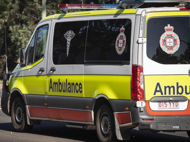 A man was taken to Kingaroy Hospital on Monday night after a backyard fire incident.